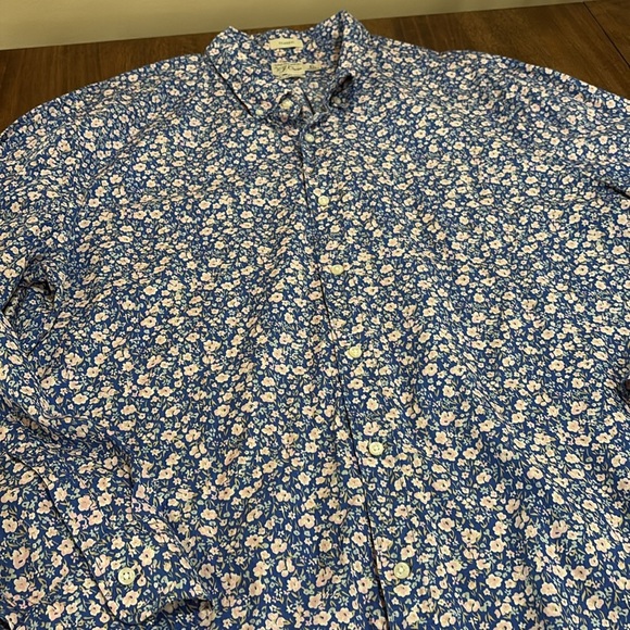 J Crew Men Size XLarge Secret Wash 100s 2-Ply Yarns Button Down Blue Classic - Picture 3 of 7